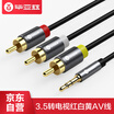 Biaz AV cable composite audio&video cable 15 m 35mm audio cable one minute three millet Huawei glory box set-top box TV adapter cable Y18-15M