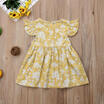 UK Stock Newborn Baby Girl Fly Sleeve Skater Dress Kid Floral Summer Party Dress