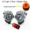 1Pair Motorcycle LED U7 Headlights 12V 125w High Brightness Motorbike spotlight Motor Driving Head Lights motor auxiliary fog lamp