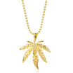 2018 Europe&America hip hop marijuana leaf necklace trend personality maple leaf pendant sweater chain clothes accessories for