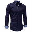 2018 Men Fashion Casual Long Sleeved Solid Color Shirt Slim Fit Male Social Business Dress Shirt Brand Men Clothing Comfortable