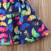 Toddler Kids Baby Girl Off Shoulder Tops Butterfly Skirts Mini Dress 2Pcs Outfit