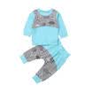2pcs Kids Baby boys girls clothes toppants cotton baby pajamas sleepwear