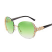 New Arrival Luxury Diamond rimless sunglasses Good Quality women Fashion Oval goggle sun glasses for Travel