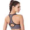 Arctic cashmere sports bra shockproof running anti-emptying vest girls underwear gather without steel bra bra yoga sleep scarless 7804 high cold gray XL