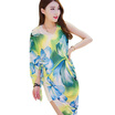 MSEK WSJ161688 Women&39s Scarves Variety Shawls Chiffon Shirt Air-conditioning Shirts Beach Scarves Cloak Increases Flea Green