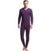 Heng Yuan Xiang color Ram Mo De Deli Qiu Qiu men&39s thin section underwear stretch Slim V-neck warm suit deep purple 185110