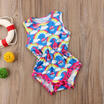 Summer Newborn Baby Girl Rainbow Romper Bodysuit Jumpsuit Outfit Sunsuit Clothes