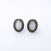Top quality Austrian crystal fashion opal clip earrings attractive women retro oval jewelry ear clips