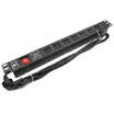 Lengon PDU Cabinet Sockets 7 Hole Insertion Plug Plates with Lamps Double Shutdown Switches SPD Lightning Protection Board Tray Board 2m PDU-CKS07 1U