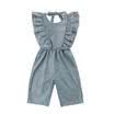Baby Girl Kid Casual Ruffle Backless Sequin Romper Jumpsuit Bodysuit Clothes