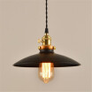 Baycheer HL482986 32CM Satin Black Vintage Open Bulb Hanging Light Fixture