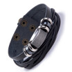 NeillieN Bracelets Genuine Leather Man Bracelets Retro Personality Men Leather Bracelet Mens Knit Multilayer Bracelet 5pcs