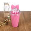 UK 400ML Fruit Juice Lovely Travel Water Bottle Cup with Lid Straw Portable