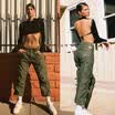 Womens Sexy Off Shoulder Casual Long Sleeve Halter T-Shirt Blouse Crop Tops