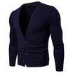 AOWOFS Europe code AliExpress best selling explosions pure knit shirt Slim long-sleeved V-neck knit cardigan mens tide YM011