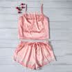Women Sexy Smooth Satin Lace Sleepwear Babydoll Lingerie Nightdress Pajamas Set