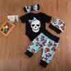 Newborn Kid Baby Boy Girl Clothes Jumpsuit Romper Bodysuit Long Pants Outfit Set