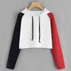 Women Girls Hoodie Sweatshirts Long Sleeve Jumper Sweater Pullover Cool Crop Top