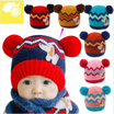 Unisex Kids Children Knitted Beanie Hat Hats Cap Winter Worm Girls Boys 2 Bubble