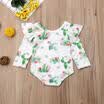 Newborn Baby Girls Floral Long Sleeve Romper Bodysuit Jumpsuit Clothes Outfit