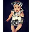 3pcs Newborn Kids Baby Girl Clothes TopsStriped ShortsHead Band Outfits Set