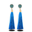 Hot Women Thread Long Tassel Earrings Rhinestone Drop Statement Fringe Earrings