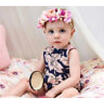 Newborn Infant Baby Girl Backless Floral Romper Bodysuit Jumpsuit Clothes Outfit