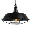 Baycheer HL371403 Industrial Cage Pendant Light with 15 Wide Shade