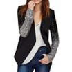 Woman Blazer OL Slim Long Sleeve Jacket Sequins Tops Short Cardigan Blouse Coat