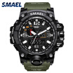 Mens Stylish Sports Multi-function Electronic Waterproof Watch Dual Display Wristwatches