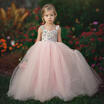 Floral Baby Kid Girl Princess Dress Pageant Wedding Party Lace Tutu Long Dresses