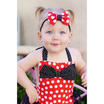 Newborn Infant Baby Girl Polka Dot&Lace Romper Backless SunuistHeadband Outfits