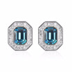 Square Diamond Cutting Full Crystal Earrings