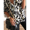 Fashion Women Lady Long Sleeve Loose Blouse Summer Autumn V Neck Casual Shirt AU