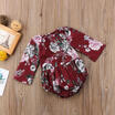 Infant Baby Girls Cotton Floral Long Sleeve Bodysuit Jumpsuit Romper Outfits Set