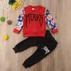 Newborn Baby Boys Girl Long Sleeve T-shirtCasual Long Pants Outfit Clothes