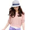 Jingdong Supermarket Meng Si Ke MSEK WMZ160430 ladies Korean version of the sun hat flanging blue&white striped hat jazz grass hat blue blue