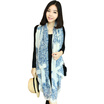 MSEK WSJ13995 Women&39s scarf Korean version of the Bali yarn scarf air conditioning shawl blue&white porcelain blue
