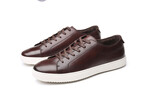 Mens laced casual leather shoes