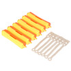 6 Pieces Salon Cold Wave Rods Hair Roller With Rubber Band Curling Curler Perms Hairdressing Styling Tool for Girls Women Hair DIY