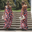 Womens Boho Floral Maxi Long Skirt Dress Summer Beach Evening Party Sundress UK