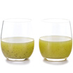 Jie Yajie cocktail glass lead-free crystal glass 360ml belly yogurt mousse cup 2 packs