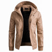 AOWOFS new large size mens jacket high quality European code jacket jersey solid color hooded jacket B024