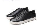 Mens laced casual leather shoes