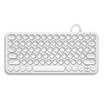 BOWHW098S-A mute round concave key ultra-thin wired keyboard office notebook portable USB keypad white