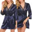 Womens Bathrobes Satin Robe Nightgown Sleepwear Pajamas Lingerie Night Dress US