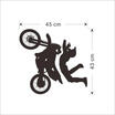 Bike Bicycle Biker Boys Wall Decal Cool Sticker Vinyl Mural Kids Room Decor DIY