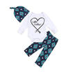 Newborn Baby Boy Girl Clothes Jumpsuit Romper Bodysuit Long Pants Hat Outfit