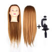 55cm 70 Real Human Hair Salon Training Head Hairdressing Styling Mannequin Doll